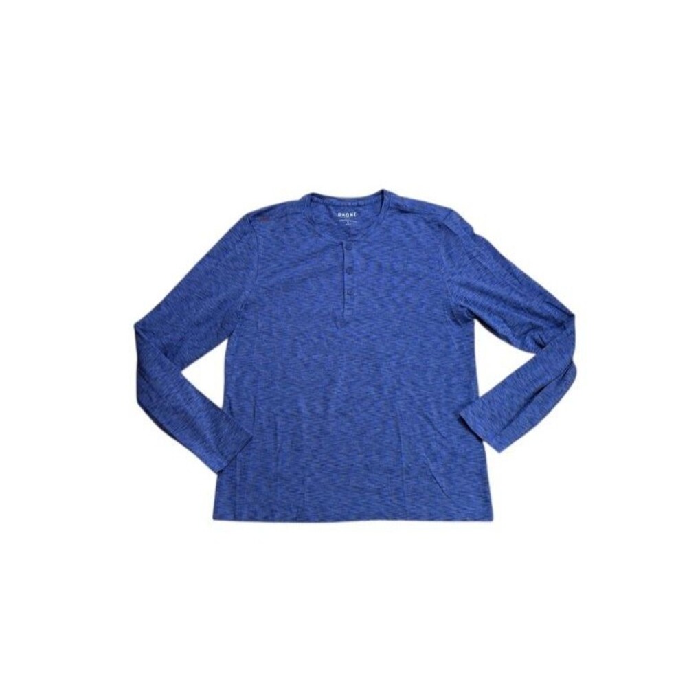 Rhone Henley Shirt Men's Size Large - Space - SDH-182- Performance - Blue/Purple